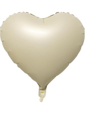 Bal10 Dünyası Bej Kalp Folyo Balon 45 cm 1 Adet