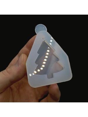 Epoksi Silikon Kalıp / Tek Çam Ağacı Kalıbı / Yeni Yıl Silikon Kalıp