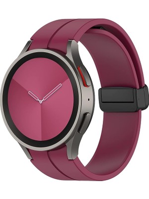 Nezih Case Samsung Galaxy Watch 6 Classic 43 / 47 mm Uyumlu Kordon Magnet Tokalı Silikon Strap