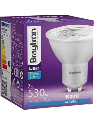 Braytron BA25-00651-BRAYTRON 6.5W 4000K Soğuk Beyaz GU10 Lensli LED Ampul 6 Lı Paket