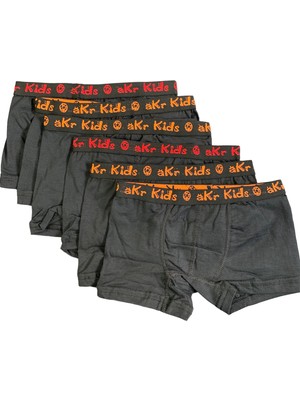 Süsen Lingerie Pamuklu Siyah Erkek Çocuk Boxer, 5'lı Çocuk Likralı Boxer, Çoklu Çocuk Boxer, Çocuk Iç Giyim