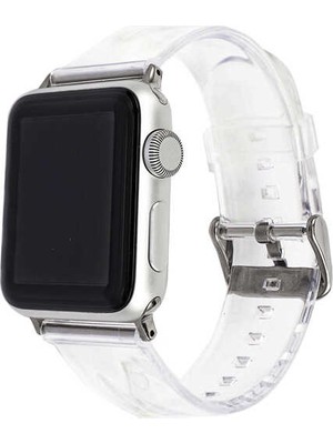 Heptek İletişim Apple Watch 2/3/4/5/6/7/8/se/nike 38MM 40MM 41MM Silikon Kordon Metal Toka Tasarım (Krd-13)