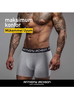 Anthony Jackson Likralı 6'lı Kutu Premium Erkek Boxer Venom