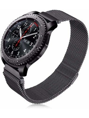 Voyo Samsung Galaxy Watch 6 Classic 47MM ve 43MM Saat Kordon Kayış Silikon Metal Hasır Örgü Strap