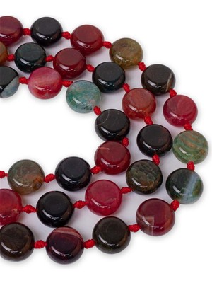 Dünya Doğal Taş 14X8 mm Akik Taşı Dizi