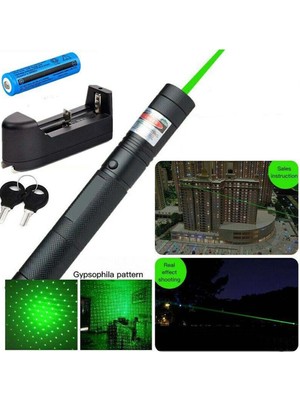 Volemi V-009 Pro Series Yeşil Lazer Pointer Şarjlı Pilli 1000MW Cep Boy Lazer