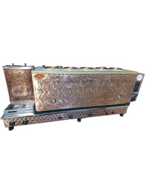 Tiryaki Osmanlı 5 Demlikli Bakır Çay Ocağı Kazanı - Birinci Kalite Ürün