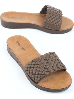 Gezer Yazlık Suni Deri Kadın Terlik