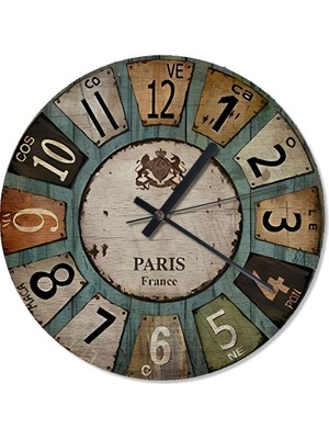 Karizma Tablo Paris Fransa Dekoratif Duvar Saati