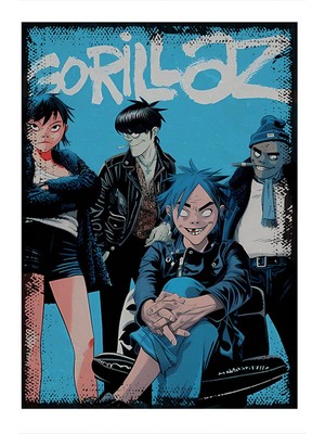 Ekart Gorillaz Model Ahşap Tablo 50CMX 70CM