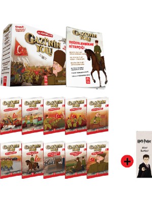 3. 4. Sınıf Hikaye Kitabı Seti  Gazi'nin Yolu Yeni + Kişiye Özel Isimli Harry Potter Kitap Ayracı