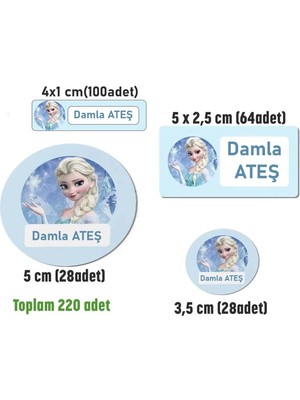 Kt Grup Elsa Okul Etiketi, Kalem Defter Etiketi Isme Özel