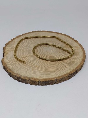 Yaşam Tohumu Hematit Taşı Yarım Dizi 4*1,5 mm (36835) (18 cm Uzunluğundadır)