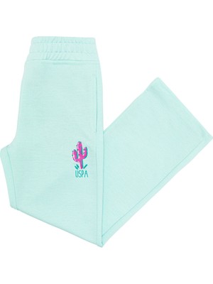 U.S. Polo Assn. Geniş Paça Yeşil Kız Çocuk Eşofman Altı Paıse