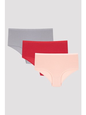 Hot Fall 3lü Yüksek Bel Slip Külot
