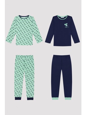 Penti Erkek Çocuk Step Ck Uzun Kollu 2'li Pijama Takımı