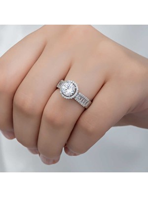 Gumush Gümüş Tek Taş Kadın Yüzük