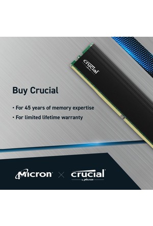 Crucial Pro 64GB Kit (2x32GB) 3200 MHz DDR4-3200 UDIMM Desktop Memory Black  CP2K32G4DFRA32A - Best Buy