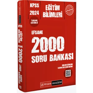 Pegem Akademi KPSS 2024 Eğitim Bilimleri Mesleki Hazırlık Soru Bankası – 2000 Tam Çözümlü Soru, Yetişkinler İçin