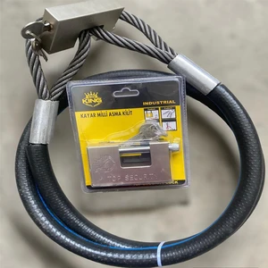 Lidersan Çelik Motorsiklet 3 Metre 10 mm Kesilmez Çelik Halat Motorsiklet Bağlama Halatı Motorsiklet Zincir