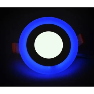 6 Watt 3+3 Çift Renkli LED Panel Spot Lamba Mavi-Beyaz 3