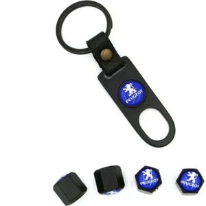 Point Marketing Peugeot Anahtarlıklı Sibop Kapağı - Peugeot Siyah Anahtarlıklı Sibop Kapağı - Anahtarlıklı Sibop Set