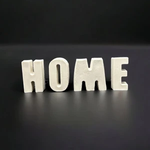 Lu Design Home Yazısı Biblo Obje Ev Dekorasyon 5cm Harf & Taş Tozu