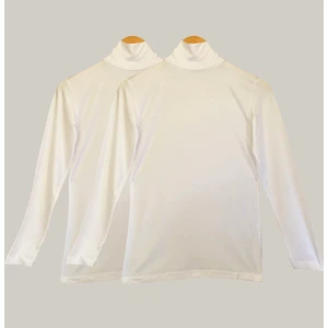 Kadın Uzun Kollu Yarım Balıkçı Yaka Body Karışık Renk 2 Adet