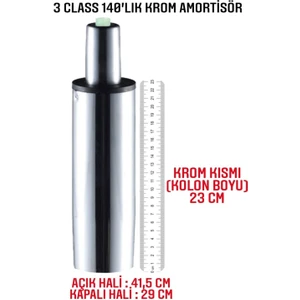 Tura Ofis 3 Class 140'Lık Krom Amortisör Ofis Koltuğu Yedek Parçası