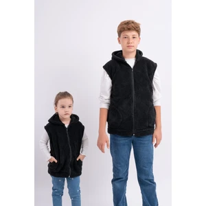 Sweet's Collection Unisex Genç Çocuk Kapüşonlu Welsoft Peluş Yelek