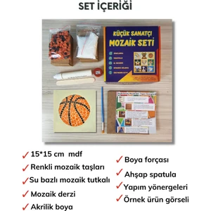 Zen Mozaik Çocuk Mozaik Seti-Dikkat ve El Becerisi Geliştirici Sanatsal Eğitici Oyuncak Unicorn/pony