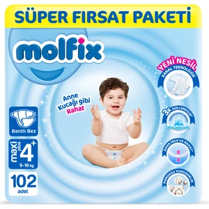 Bebek Bezi 4+ Beden Maxi Plus Süper Fırsat Paketi 102 Adet