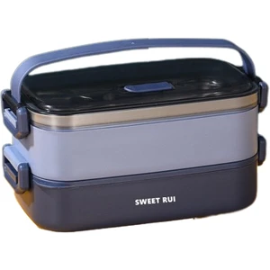 Sweet Ruı 1400ML Çift Katmanlı 304 Paslanmaz Çelik Yalıtımlı Yemek Kabı (Yurt Dışından)