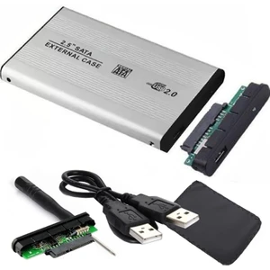 2001s 2.5" USB Harici SSD Harddisk HDD Kutusu Sata Hard Disk Harici - Kılıflı - Gümüş