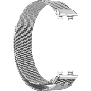 Huawei Band 8 Uyumlu  Hasır Metal Mıknatıslı Kordon