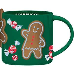 Starbucks® Kurabiye Tasarımlı Seramik Kupa - Yeşil - 414 ml - 11148543