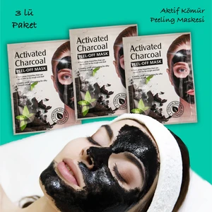 3 Adet Siyah Nokta Maske Serisi 20 Gram Aktif Kömür Kürü Sürülebilir Yüz Maskesi XLM1332