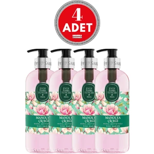 Eyüp Sabri Tuncer Doğal Zeytinyağlı Sıvı Sabun Manolya Çiçeği 500 ml x 4 Adet