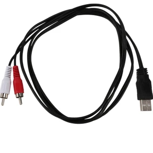 1.5m USB A Erkek - 2x Rca Fono Av Kablosu Tv Aux Ses Video Adaptörü (Yurt Dışından)
