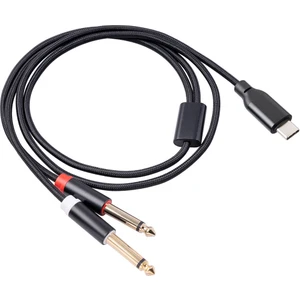 USB C - Çift 6.35MM Ses Stereo Kablosu Tip C - Çift 6.35MM, 1 Metre (Yurt Dışından)