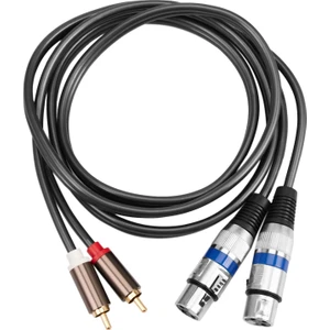 Hifi Ses Kablosu 2 Rca Erkek - Xlr 3 Pin Dişi Amplifikatör Kablosu 1.5m (Yurt Dışından)
