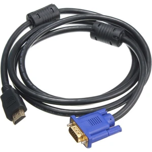 Pc Için 1.8m Mavi Hdtv HDMI - VGA HD15 Erkek Adaptör Kablosu Dönüştürücü (Yurt Dışından)