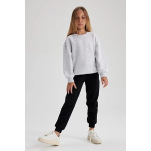 Kız Çocuk Siyah Jogger Standart Fit Okul Eşofman Altı Y1226A623AU