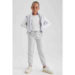 Kız Çocuk Gri Jogger Standart Fit Okul Eşofman Altı Y1226A623AU
