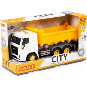 Сity-2'' Sürtmeli Damperli Kamyon (Işıklı ve Sesli) (Beyaz Kabin) (Kutuda)