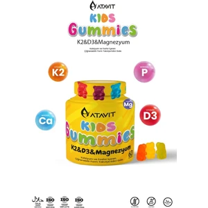 D3 K2 Magnezyum Kalsiyum Fosfor Gummies Kids