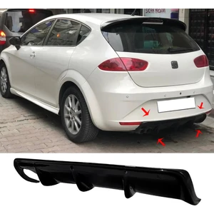 MKG Otomotiv Seat Leon Mk2.5 Difüzör Parlak Siyah 2009 2010 2011 2012 Makyajlı Kasa Plastik Difizör