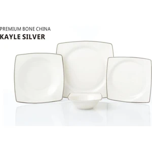 Pierre Cardin 58 Parça 12 Kişilik Yemek Takımı Kayle Silver