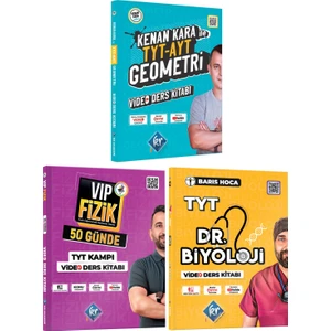 Kr Akademi Yayınları Kenan Kara TYT AYT Geometri + VİP Fizik + Dr. Biyoloji Video Ders Kitabı Seti