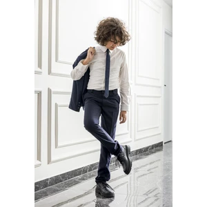 Smokin Ceket Gömlek Pantolon Papyonlu 4'lü Çocuk Genç Takım Elbise Mezuniyet Balo Bayramlık Düğün Damatlık Seti NX-5033